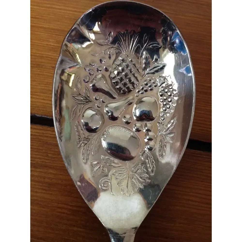 Vintage William Briggs Silverplate WB & Co Fruit Serving Spoon Antique Flatware